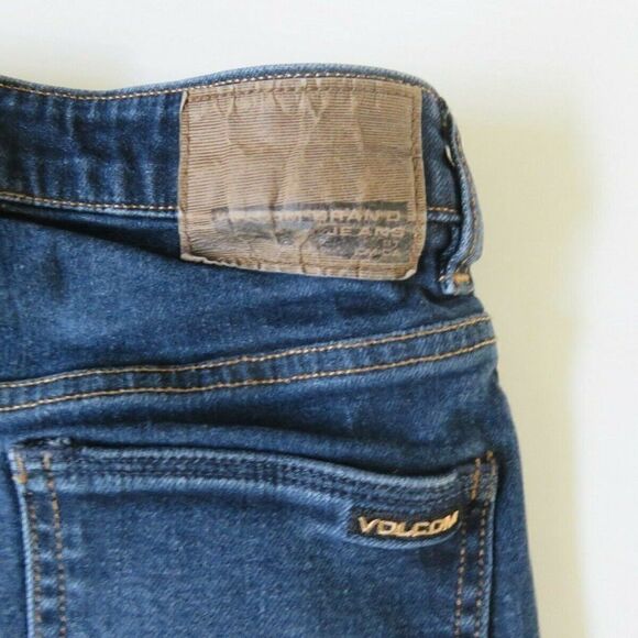 Volcom Denim Jeans Boys Size 26 / 12 Solver Modern Straight Genuine Skateboard - Picture 7 of 10
